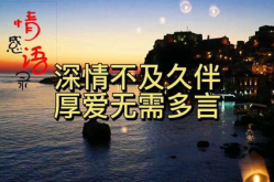 深情不及久伴厚爱无需多言,诠释真挚爱情的真谛